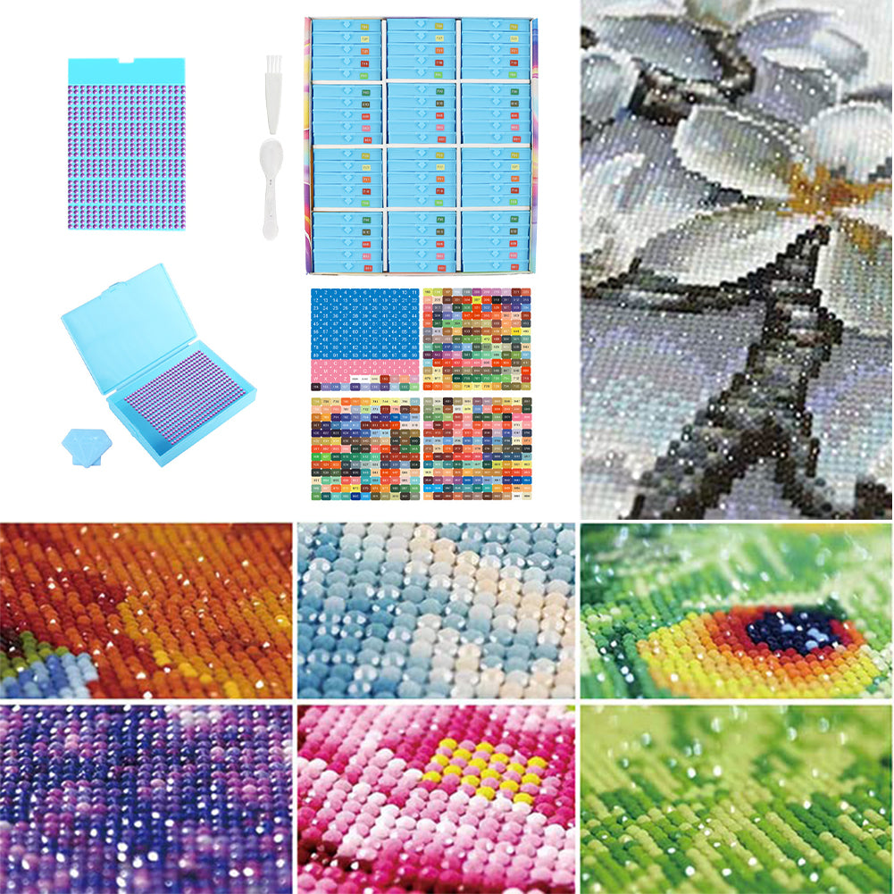 Diamond Art Trays Kits 5D DIY Diamond Painting Tray for Adults (60pcs Blue)