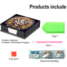 Load image into Gallery viewer, Leather 5D Diamond Painting Kit Note Box DIY Diamond Art Notepad Box (A)
