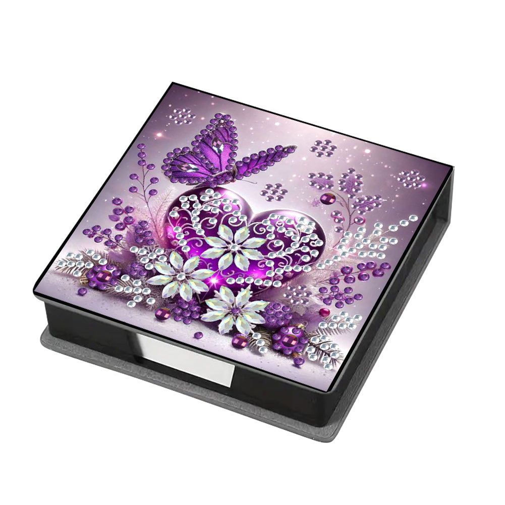 Leather 5D Diamond Painting Kit Note Box DIY Diamond Art Notepad Box (B)