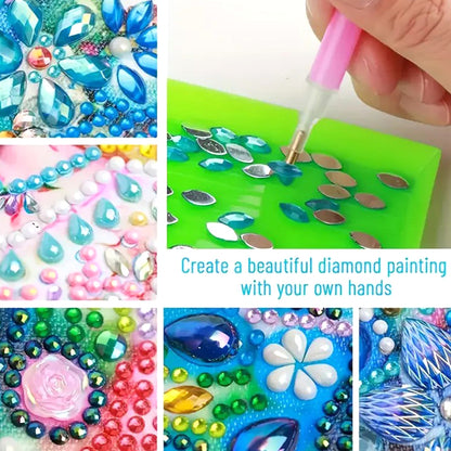 Leather 5D Diamond Painting Kit Note Box DIY Diamond Art Notepad Box (B)