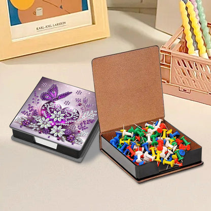 Leather 5D Diamond Painting Kit Note Box DIY Diamond Art Notepad Box (B)