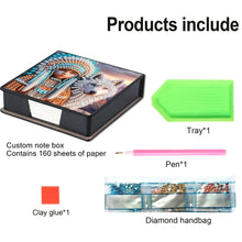 Load image into Gallery viewer, Leather 5D Diamond Painting Kit Note Box DIY Diamond Art Notepad Box (C)
