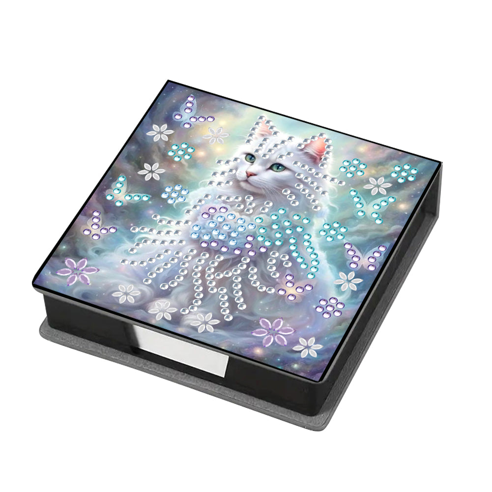 Leather 5D Diamond Painting Kit Note Box DIY Diamond Art Notepad Box (F)