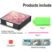 Load image into Gallery viewer, Leather 5D Diamond Painting Kit Note Box DIY Diamond Art Notepad Box (G)
