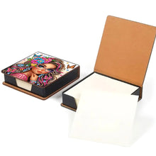 Load image into Gallery viewer, Wooden Diamond Painting Kit Note Box with 160 Sheets Diamond Art Notepad Box (I)
