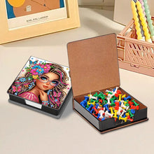 Load image into Gallery viewer, Wooden Diamond Painting Kit Note Box with 160 Sheets Diamond Art Notepad Box (I)

