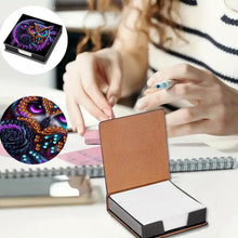 Load image into Gallery viewer, Wooden Diamond Painting Kit Note Box with 160 Sheets Diamond Art Notepad Box (J)
