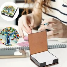 Load image into Gallery viewer, Wooden Diamond Painting Kit Note Box with 160 Sheets Diamond Art Notepad Box (L)
