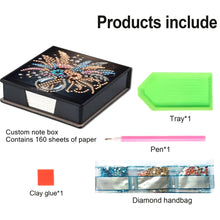 Load image into Gallery viewer, Wooden Diamond Painting Kit Note Box with 160 Sheets Diamond Art Notepad Box (Y)
