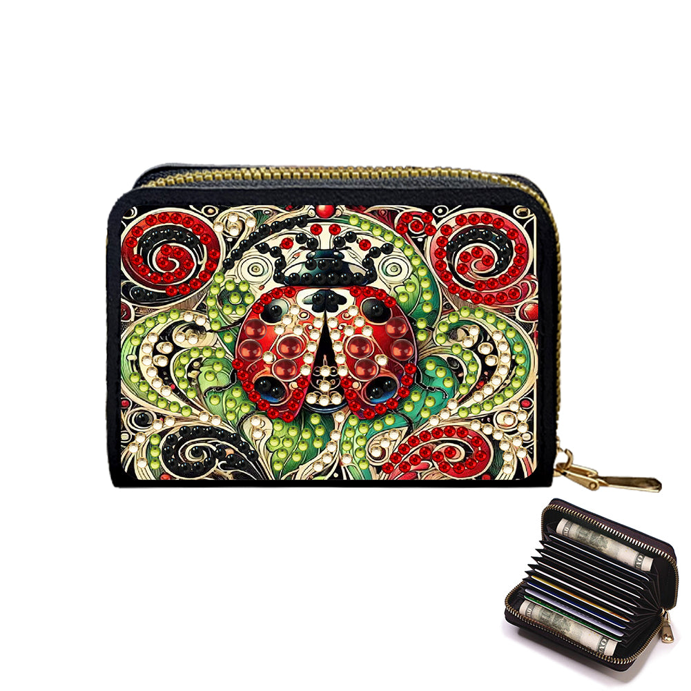 Diamond Painting Card Holder Coin Purse Diamond Art Wallet Pouch for Women (J)