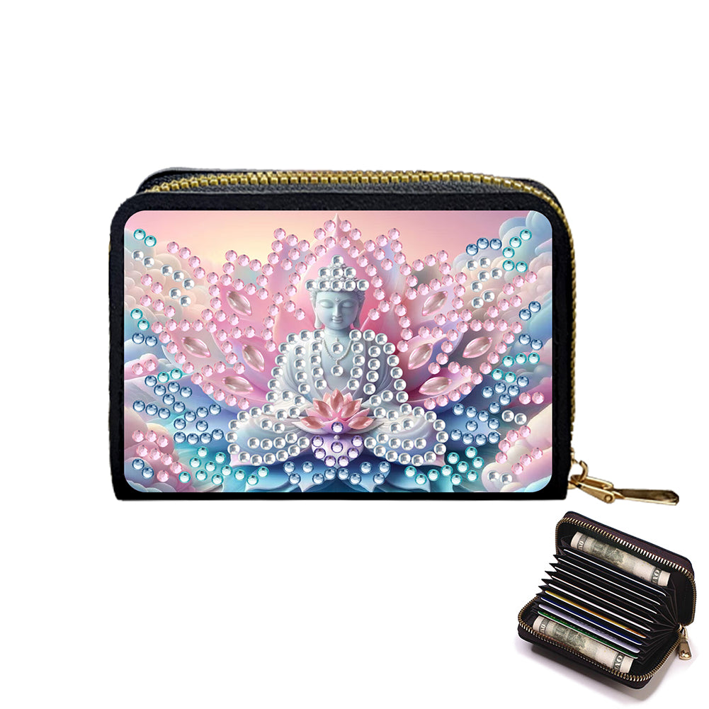 Diamond Painting Card Holder Coin Purse Diamond Art Wallet Pouch for Women (M)