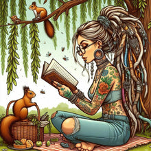 Load image into Gallery viewer, Diamond Painting - Full Square - Reading Girl (40*40CM)
