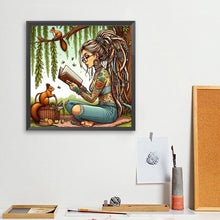 Load image into Gallery viewer, Diamond Painting - Full Square - Reading Girl (40*40CM)
