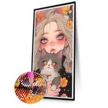 Load image into Gallery viewer, Diamond Painting - Full Square - Cute Cat Girl (40*80CM)
