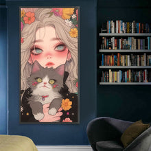 Load image into Gallery viewer, Diamond Painting - Full Square - Cute Cat Girl (40*80CM)
