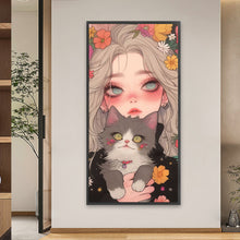 Load image into Gallery viewer, Diamond Painting - Full Square - Cute Cat Girl (40*80CM)
