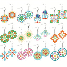 Load image into Gallery viewer, 12 Pairs Diamond Painting Earrings DIY Diamond Art Earrings for Adults (A)
