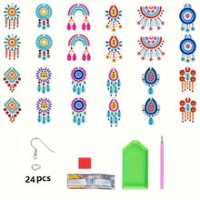 Load image into Gallery viewer, 12 Pairs Diamond Painting Earrings DIY Diamond Art Earrings for Adults (B)
