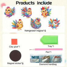 Load image into Gallery viewer, 6Pcs Diamond Painting Refrigerator Magnets Diamond Art Kits for Adults (Q)
