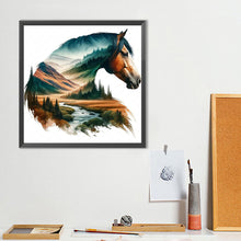 Load image into Gallery viewer, Diamond Painting - Full Round - Mountain Silhouette Horse (40*40CM)
