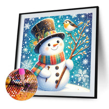 Load image into Gallery viewer, AB Diamond Painting - Full Round - Snowman And Bird (40*40CM)
