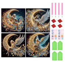 Load image into Gallery viewer, 4 Pcs Diamond Painting - Partial Special Shaped - Moonlight Goddess (30*30CM)
