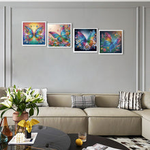Load image into Gallery viewer, 4 Pcs Diamond Painting - Partial Special Shaped - Flowers And Butterflies (30*30CM)
