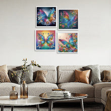 Load image into Gallery viewer, 4 Pcs Diamond Painting - Partial Special Shaped - Flowers And Butterflies (30*30CM)
