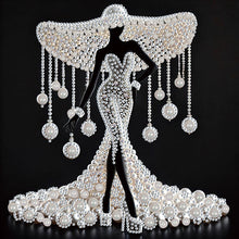 Load image into Gallery viewer, 4 Pcs  Diamond Painting - Partial Special Shaped - Elegant Lady (30*30CM)
