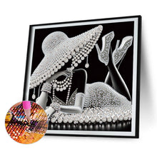 Load image into Gallery viewer, 4 Pcs  Diamond Painting - Partial Special Shaped - Elegant Lady (30*30CM)
