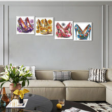 Load image into Gallery viewer, 4 Pcs  Diamond Painting - Partial Special Shaped - High Heels (30*30CM)

