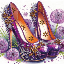 Load image into Gallery viewer, 4 Pcs  Diamond Painting - Partial Special Shaped - High Heels (30*30CM)
