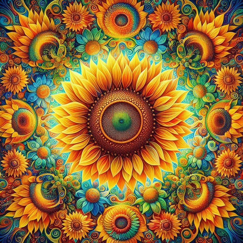 Diamond Painting - Full Round - Sunflower (30*30CM)