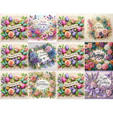 Load image into Gallery viewer, 6PCS Birthday DIY Diamond Art Greeting Cards Congratulations Cards &amp; Gifts
