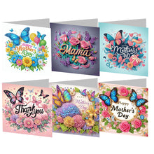 Load image into Gallery viewer, 6PCS Mother s Day DIY Diamond Art Greeting Cards Congratulations Cards &amp; Gifts
