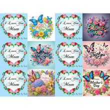 Load image into Gallery viewer, 6PCS Mother s Day DIY Diamond Art Greeting Cards Congratulations Cards &amp; Gifts
