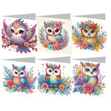 Load image into Gallery viewer, 6PCS Owl DIY Diamond Art Greeting Cards Congratulations Cards &amp; Gifts for Friend
