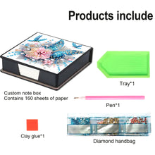 Load image into Gallery viewer, Animals Leather Diamond Art Note Box with 160 Sheets of Paper for DIY Art Craft
