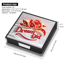Load image into Gallery viewer, Animals Leather Diamond Art Note Box with 160 Sheets of Paper for DIY Art Craft
