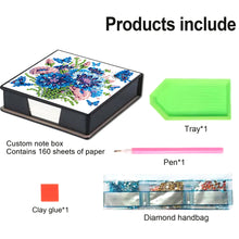 Load image into Gallery viewer, Animals Leather Diamond Art Note Box with 160 Sheets of Paper for DIY Art Craft
