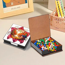 Load image into Gallery viewer, Animals Leather Diamond Art Note Box with 160 Sheets of Paper for DIY Art Craft

