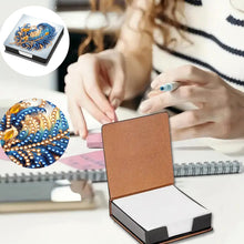 Load image into Gallery viewer, Animals Leather Diamond Art Note Box with 160 Sheets of Paper for DIY Art Craft
