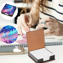 Load image into Gallery viewer, Animals Leather Diamond Art Note Box with 160 Sheets of Paper for DIY Art Craft
