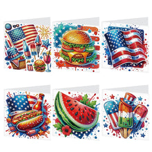 Load image into Gallery viewer, 6Pcs Bouquet DIY Diamond Painting Card Diamond Drawing Card for Adults Beginners
