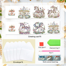 Load image into Gallery viewer, 6Pcs Bouquet DIY Diamond Painting Card Diamond Drawing Card for Adults Beginners
