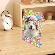 Load image into Gallery viewer, Special Shape Flower Table Top Diamond Painting Frame Kits for Home Office Decor
