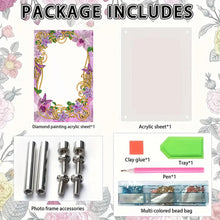 Load image into Gallery viewer, Special Shape Flower Table Top Diamond Painting Frame Kits for Home Office Decor
