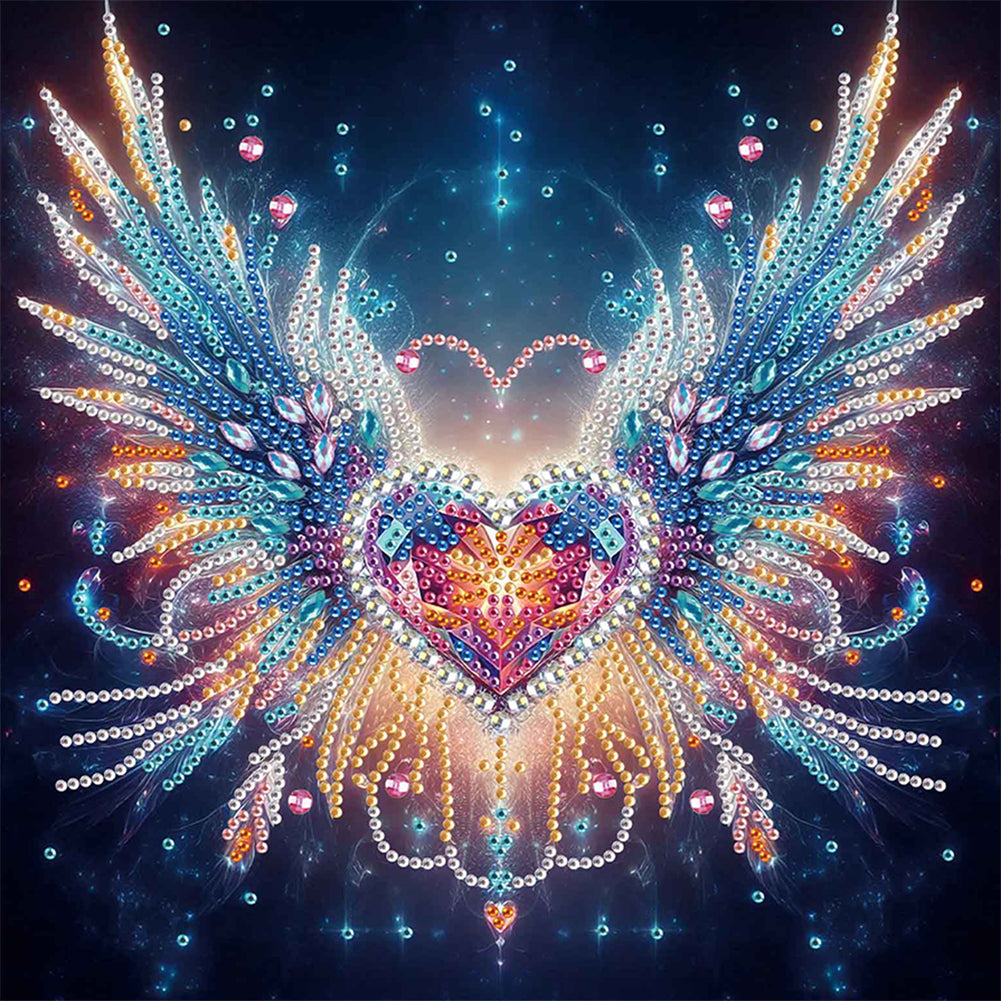 Diamond Painting - Partial Special Shaped - Shining Heart (30*30CM)