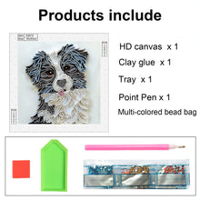 Load image into Gallery viewer, Diamond Painting - Partial Special Shaped - Paper Quilling Puppy (30*30CM)
