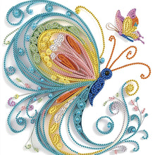 Load image into Gallery viewer, Diamond Painting - Partial Special Shaped - Paper Quilling Butterfly (30*30CM)
